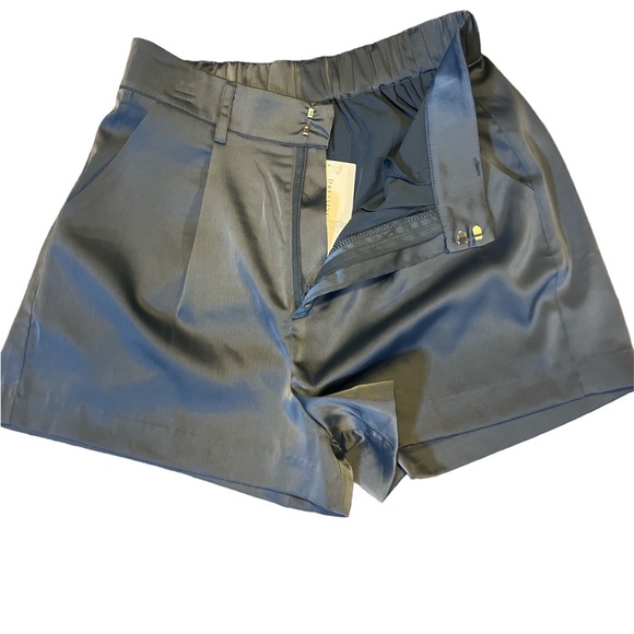 Satin Pleated Shorts - Picture 4 of 10